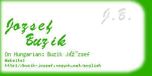 jozsef buzik business card